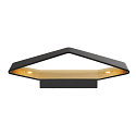 SLV LED Wandleuchte CARISO WL-4 LED, 2x 9W LED, 2700K, schwarz/messing