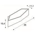 SLV LED Wandleuchte CARISO WL-4 LED, 2x 9W LED, 2700K, schwarz/messing