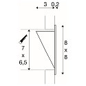 SLV LED Einbauleuchte DOWNUNDER PUR 80 x 80, eckig, wei�es Geh�use, 3,6W LED warmwei�