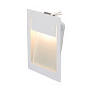 Recessed luminaire DOWNUNDER PUR 120x155mm LED, square, housing white, 5,2W LED warm white