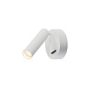 Premium-LED Wandleuchte KARPO 30 WL, Single, 6W 3000K 360lm 40�, mit Schalter, Wei�