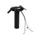 LED Ceiling recessed spot KARPO LED Wall Spot, canopy flat, 7,5W LED, 3000K, black