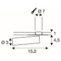 SLV LED Einbaustrahler KARPO LED Wand-/Deckenstrahler, Rosette flach, 7,5W LED, 3000K, wei�
