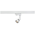SLV 3-Phasen Strahler PURI TRACK, GU10 QPAR51 / 111 max. 50W, inkl. Adapter + abnehmbarem Dekoring, wei�