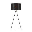 FENDA Floor lamp II tripod, E27 max. 40W, H 133.5cm, shade excl., black