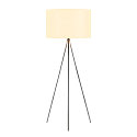 SLV Standleuchte FENDA II, TRIPOD, H�he 133.5cm, E27, mit Schalter, ohne Schirm, Aluminium, chrom