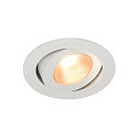 SLV LED Einbauleuchte CONTONE ROUND Downlight, schwenkbar, wei�