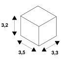 Zubeh�r f�r S-TRACK 3-Phasen Aufbau-Stromschiene - Endkappe, mit Arretier-Schraube, Polycarbonat (PC), schwarz