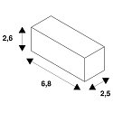 SLV Zubeh�r f�r 3-Phasen Aufbauschiene S-TRACK ON/OFF - Mini-Verbinder, IP20, max. 16A, schaltbar, schwarz