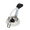 SLV PIREQ QPAR51 ROUND DOWNLIGHT, IP20, Einbau, � 9.3cm, GU10 max. 50W, kardanisch, inkl. Clipfedern, Mattweiss