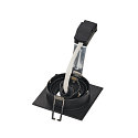 SLV PIREQ QPAR51 SQUARE DOWNLIGHT, IP20, Einbau, 9 x 9cm, GU10 max. 50W, kardanisch, inkl. Clipfedern, Mattschwarz