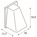 SLV Wandleuchte WALLYX GU10 Au�enleuchte, anthrazit