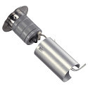 SLV LED Recessed luminaire TRAIL-LITE LED Cover Stainless steel with satinated glass insert, LED warmwhite
