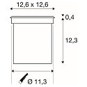 SLV LED Outdoor Bodeneinbauleuchte ROCCI, IP67 IK08, 8.6W 3000K 580lm 120�, schaltbar, starr, Edelstahl 316, Blende eckig