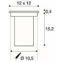 SLV LED Bodeneinbaustrahler SOLASTO, IP67 IK08, GU10 QPAR51, Edelstahl 304, befahrbar (0.6t), verstellbar, Eckig