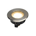 SLV Outdoor LED Bodeneinbaustrahler DASAR� FLAT 80, IP67 IK08, 230V, 7W 3000K 520lm 125�, Edelstahl geb�rstet, begehbar