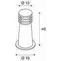 SLV Outdoor Floorlamp RUSTY 40, IP55, 40cm / � 19cm, E27 TC-DSE, FeCSi steel rust color