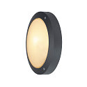 Au�enleuchte BULAN Wand-/Deckenleuchte, rund, E14, max. 60W, satiniertes Glas, anthrazit