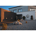SLV Wall luminaire BULAN GRID, round, E27, max. 2x25W, anthracite