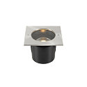 Outdoor Bodeneinbaustrahler DASAR� 215, IP67 / IP65 IK08, GU10 QPAR111 max. 75W, Edelstahlblende 316, begehbar, Eckig