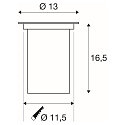 Outdoor luminaire DASAR 115 GU10 Recessed luminaire, Stainless steel cover round