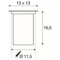 SLV Outdoor Bodeneinbaustrahler DASAR� 115, IP67 IK08, GU10, Edelstahl-Blende 316, befahrbar, kardanisch, eckig