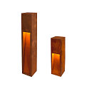 SLV Outdoor Stehleuchte RUSTY� SLOT 50, IP44, E27 TC-DSE max. 11W, FeCSi-Stahl gerostet, 50cm