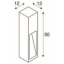 SLV Outdoor Stehleuchte RUSTY� SLOT 50, IP44, E27 TC-DSE max. 11W, FeCSi-Stahl gerostet, 50cm