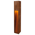 Outdoor Stehleuchte RUSTY� SLOT 80, IP44, E27 TC-DSE max. 11W, FeCSi-Stahl gerostet, 80cm