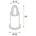 SLV Outdoor Stehleuchte RUSTY� CONE 40, IP54 IK02, E27 TC-DSE max. 11W, FeCSi-Stahl gerostet, 40cm