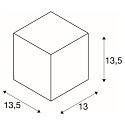 SLV Au�enleuchte BIG THEO WALL OUT Wandleuchte, eckig, GU10, IP44, silbergrau