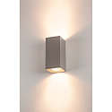 SLV Au�enwandleuchte BIG THEO UP/DOWN, eckig, IP44 IK02, 2x GU10 QPAR111 max. 75W, silbergrau