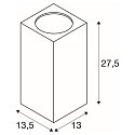 SLV Au�enwandleuchte BIG THEO UP/DOWN, eckig, IP44 IK02, 2x GU10 QPAR111 max. 75W, anthrazit