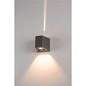 SLV LED Au�enleuchte OUT BEAM LED Wandleuchte, zweistrahlig, 3000K, IP44, anthrazit