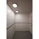 SLV Outdoor LED Wand-/Deckenleuchte AINOS ROUND SENSOR, IP44,  mit Sensor, � 30cm, 22W 3000K 1430lm, Anthrazit / Opal