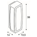SLV Outdoor Wand-/Deckenleuchte MERIDIAN BOX, E27, IP54, anthrazit