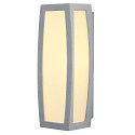 Au�enleuchte MERIDIAN BOX Wandleuchte, E27, IP54, mit Sensor, silbergrau