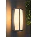 Au�enleuchte MERIDIAN BOX Wandleuchte, E27, IP54, mit Sensor, silbergrau