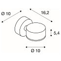 SLV Au�enwandleuchte SITRA WALL, IP44, GX53 TCR-TSE max. 9W, starr, anthrazit
