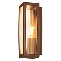 SLV Au�enleuchte MERIDIAN BOX 2 Wandleuchte, E27, IP54, rostfarben