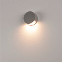 SLV Outdoor LED Wandleuchte PEMA WL ROUND, IP55 IK03, � 9cm, 3.8W PowerLED 3000K 190lm, schaltbar, silbergrau