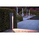 Outdoor LED Stehleuchte ARROCK STONE 70 COB, IP55 IK02, 9W 3000K 330lm, schaltbar, Basalt / Edelstahl 304, steingrau, 75cm