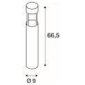 LED Outdoor luminaire SLOTS 65 Floor lamp, COB LED, 3000K, IP44, anthracite