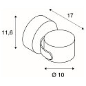 SLV Outdoor Wandleuchte SITRA 360 WL, IP44, GX53 TCR-TSE max. 9W, dreh- und schwenkbar, anthrazit