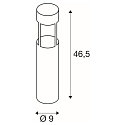 SLV Outdoor LED Stehleuchte SLOTS 45, IP44, 4.5W 3000K 200lm, Aluminium, Rostfarben
