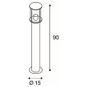 SLV Wege- und Outdoor Standleuchte PHOTONIA, IP55 IK03, E27, Anthrazit / Glas klar