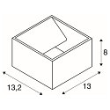 SLV LED Au�enwandleuchte LOGS WALL, IP65 IK04, Up/Down, indirekt, Aluminium, 9.5W 3000K 800lm, wei�