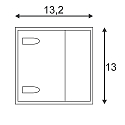 SLV LED Au�enwandleuchte LOGS WALL, IP65 IK04, Up/Down, indirekt, Aluminium, 9.5W 3000K 800lm, wei�