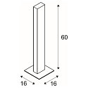 SLV H-POL, Path Light, 1 flame, LED, 3000K, anthracite, height 66 cm