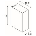 Outdoor LED Wandleuchte QUAD UP/DOWN 15 WL, IP44 IK02, eckig, 8W 3000K 2x 290lm 2x110�, Aluminium / Glas, schaltbar, wei�